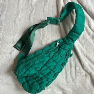 Green Quilted Belt Bag Crossbody Bag
